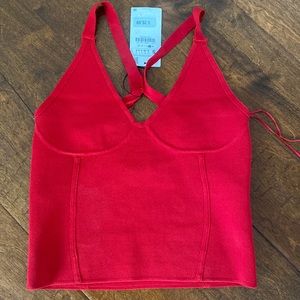 Zara brand new woman red summer fancy top, size S